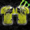 Summer Adult Quick-Dry Breathable Monster Energy 3D Printed Outdoor Men's Fitness Sports Leisure Sports Short-Sleeved Shirt