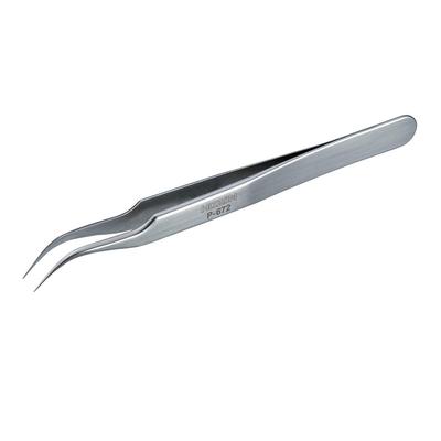 Pinzette di Precisione Lunghezza Totale Completamente Larghezza di Apertura Larghezza della Punta Tipo di Punta Piegata, Tipo, Non Magnetiche, 115mm, 6mm, 0.15mm, P-672