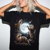 Three Otters Moon Comfort Colors® Tshirt, Retro Funny Animal Graphic Tee, Meme Otter Lovers Shirt, Quirky Gifts