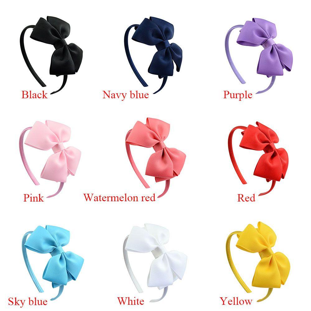 Bowknot Boutique Tiara Little Girls Bow Hairband Ribbon Headbands Hair Accessories Headwear Hair Hoop