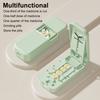Portable Pill Cutter with Storage Compartment 2-In-1 Multi-purpose 1/2 1/3 1/4 Pill Splitter Cutting Tools Travel Capsule Tablet Storage Container
