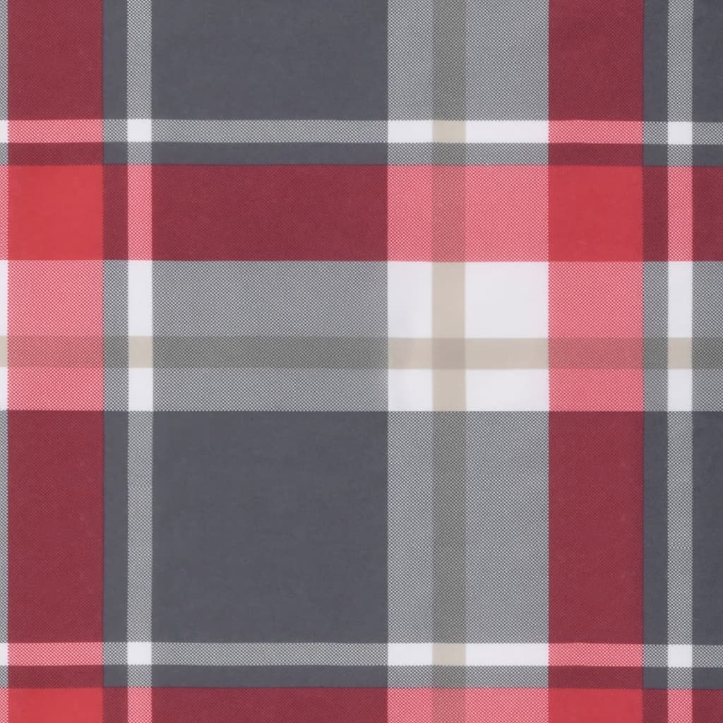 2 Piece Pallet Cushions Red Checkered Pattern Fabric