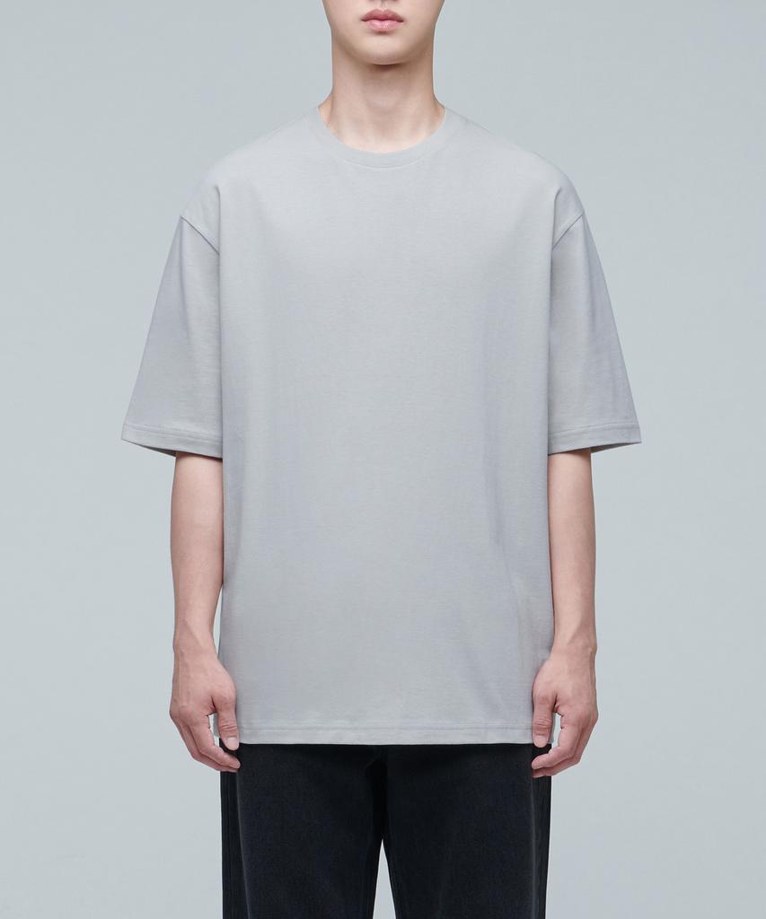 MUSINSA STANDARD Relaxed Fit Crew Neck T-Shirt 2 [Light Grey]