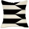 Schwarz-Weiß Geometrisches Muster Kissenbezüge Set von 4 ,,Sofa und Stuhl Kissenbezüge, Heim Schlafzimmer Zimmer Dekoration