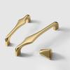 Door Handles Bright Gold Cabinet Handles Zinc Alloy Copper Drawer Knobs Wardrobe Door Handle Kitchen Cupboard