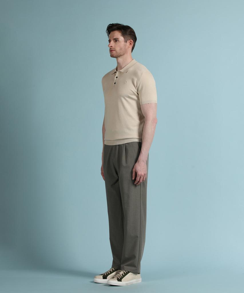 PANICALE Beige Viscose Blend Polo Knit (Type A)
