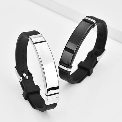 Fashion Student Titanium Steel Bracelet Couple Lettering Birthday Gift Silicone Stainless Steel Bracelet