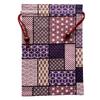 Kyoyu Goshuincho Drawstring Pouch Purple, Made In Japan Cotton 100% Japanese Pattern Shrine Stamp Book Case 26.5 X 18cm
