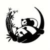 Panda Metal Wall Art Animal Silhouette Sculpture Modern Farmhouse Black Décor for Rural Family Office Stylish Home Decoration