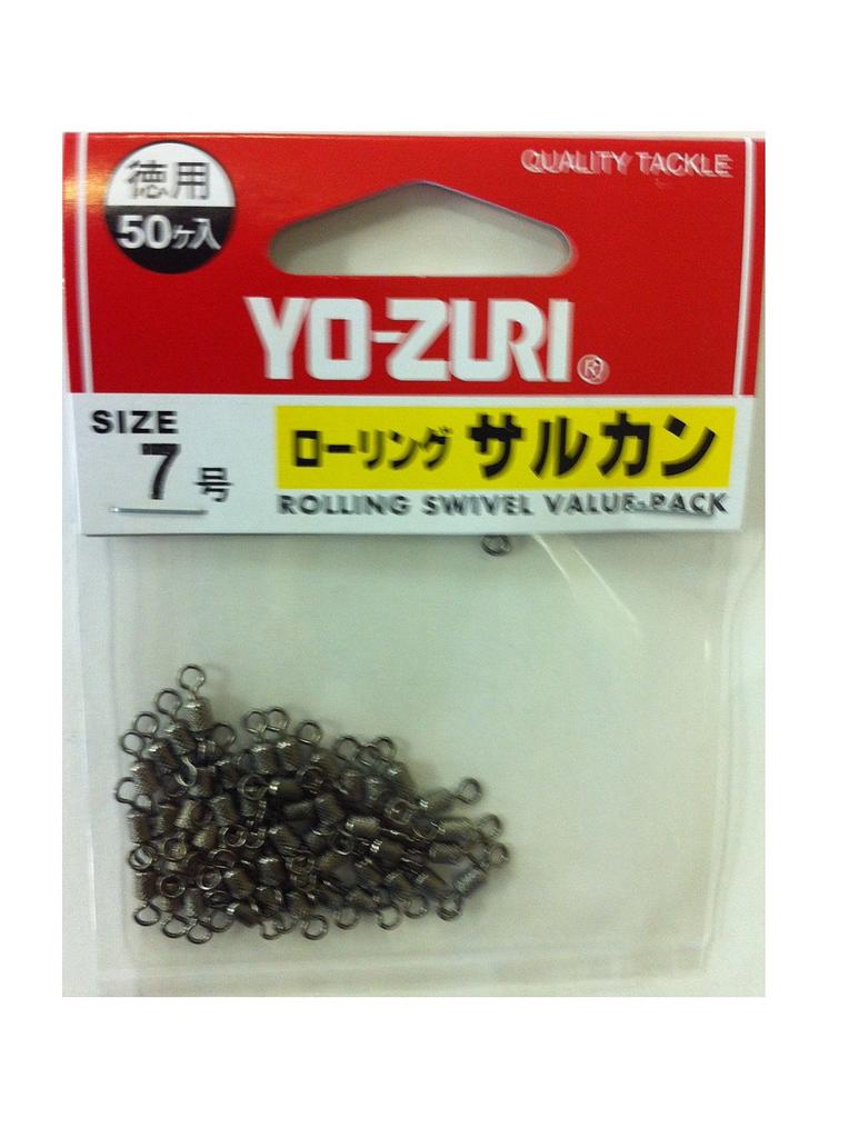 DUEL YO-ZURI Miscellaneous Goods & Accessories Rolling Swivel, Black, Size 7