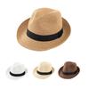 Summer Hemming Panama Straw Hat Explosion Sunscreen Sunshade Top Hat Outdoor Travel Retro Jazz Top Hat