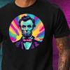 T-Shirt Herren Abraham Lincoln Pop Art Motiv Baumwolle Größe XS bis 5XL