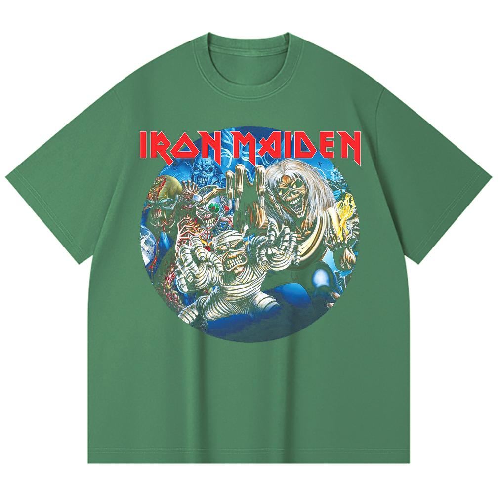 230 Gsm 100% Βαμβακερό T-Shirt Heavy Metal Μπάντα Ροκ Δημοφιλής Μουσική Εκτύπωση Unisex Βαμβακερό T-Shirt