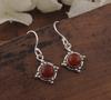 Solid 925 Sterling Silver Carnelian Gemstone Handmade Boho Dangle Drop Earrings Gift For Her