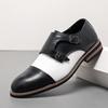 Retro Men Loafers Casual Comfortable Buckle Leather Shoes British Business Office Dress Shoes Size 38-48 Men Shoes
