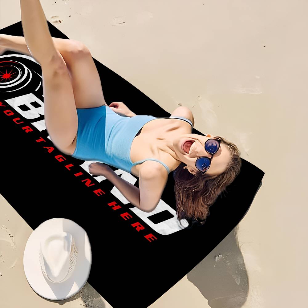 T-Turbo Logo Bath Towel Microfiber Soft Water Absorbing Breathable For Girl Kids Decorative Cartoon Beach Towel