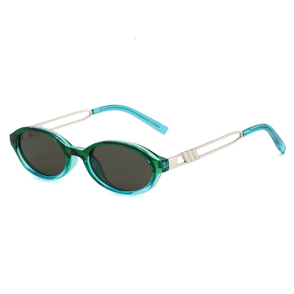 New Tortoise Shell Oval Small Frame Women Sunglasses Luxury Double Beam Temple Design Personality Simple Men Sun Glasses UV400