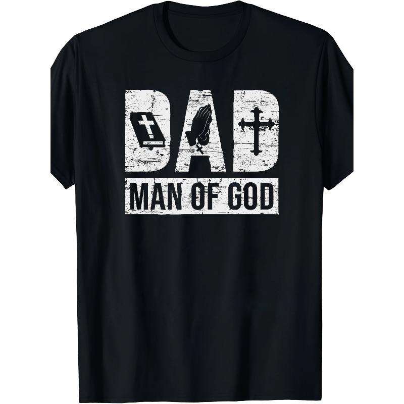 Taglie europee per T-shirt Grafica da Uomo - Maglietta Casual da Uomo a Manica Corta con Girocollo e Design Croce & Piuma - Regali Perfetti, T-shirt per la Festa del Papà