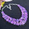 Purple Hememorphite Druzy Gemstone 925 Sterling Silver Jewelry Necklace 18" KG-1838