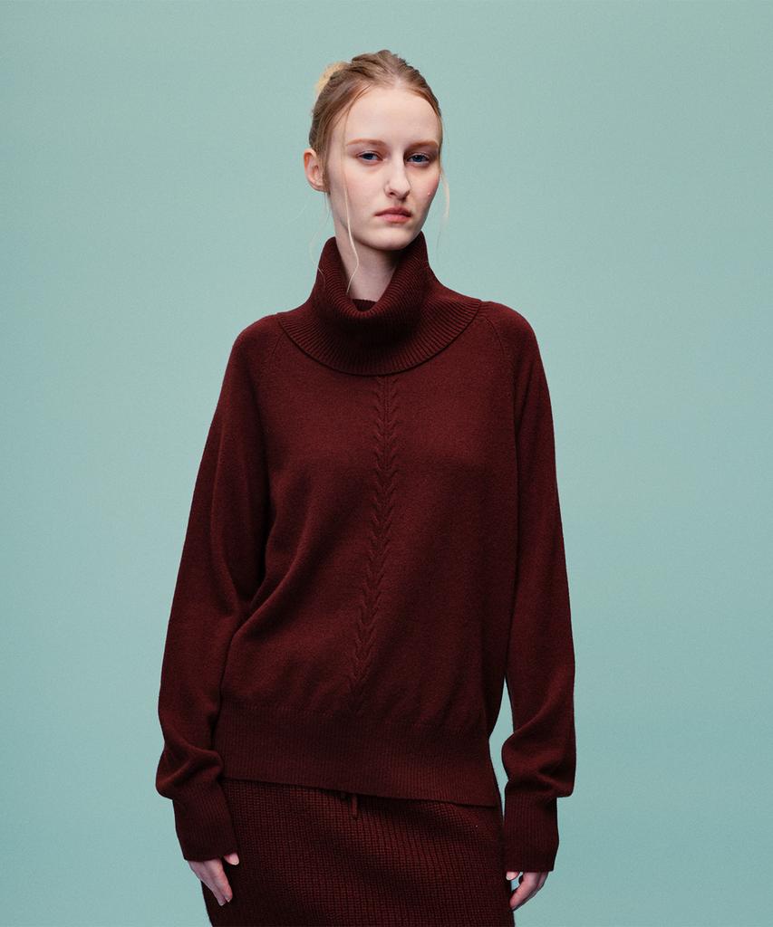CALLAITE 100% Cashmere Cowl Neck Pullover (4 Colors)