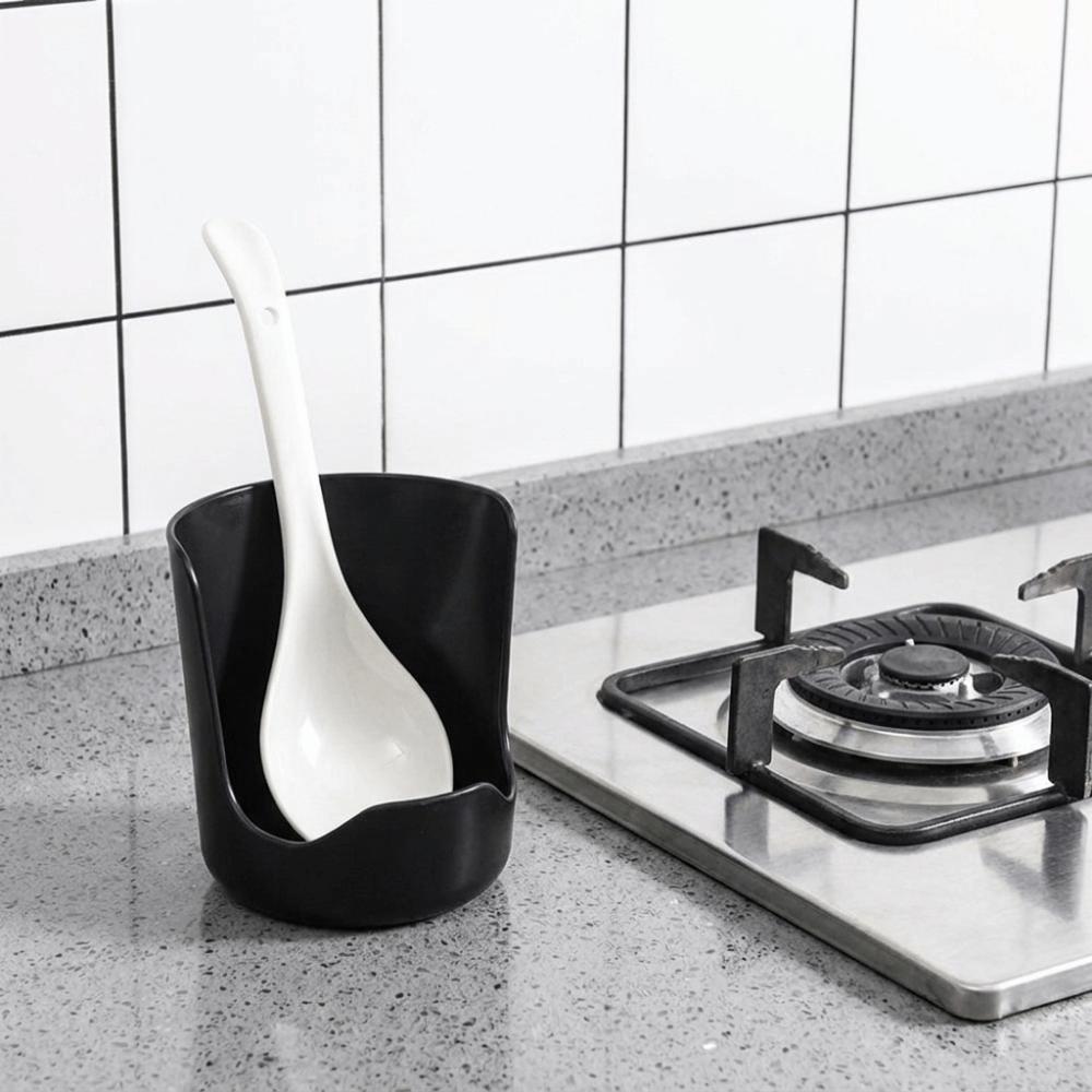 Stable Spoon Holder Plastic Soup Spoon Rack Practical Spatula Holder Dinning Table