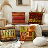 African Style Geometric Print Cushion Cover Pillowcase DoubleSided Printing Sofa Cushion Bedroom Bedside PillowCover