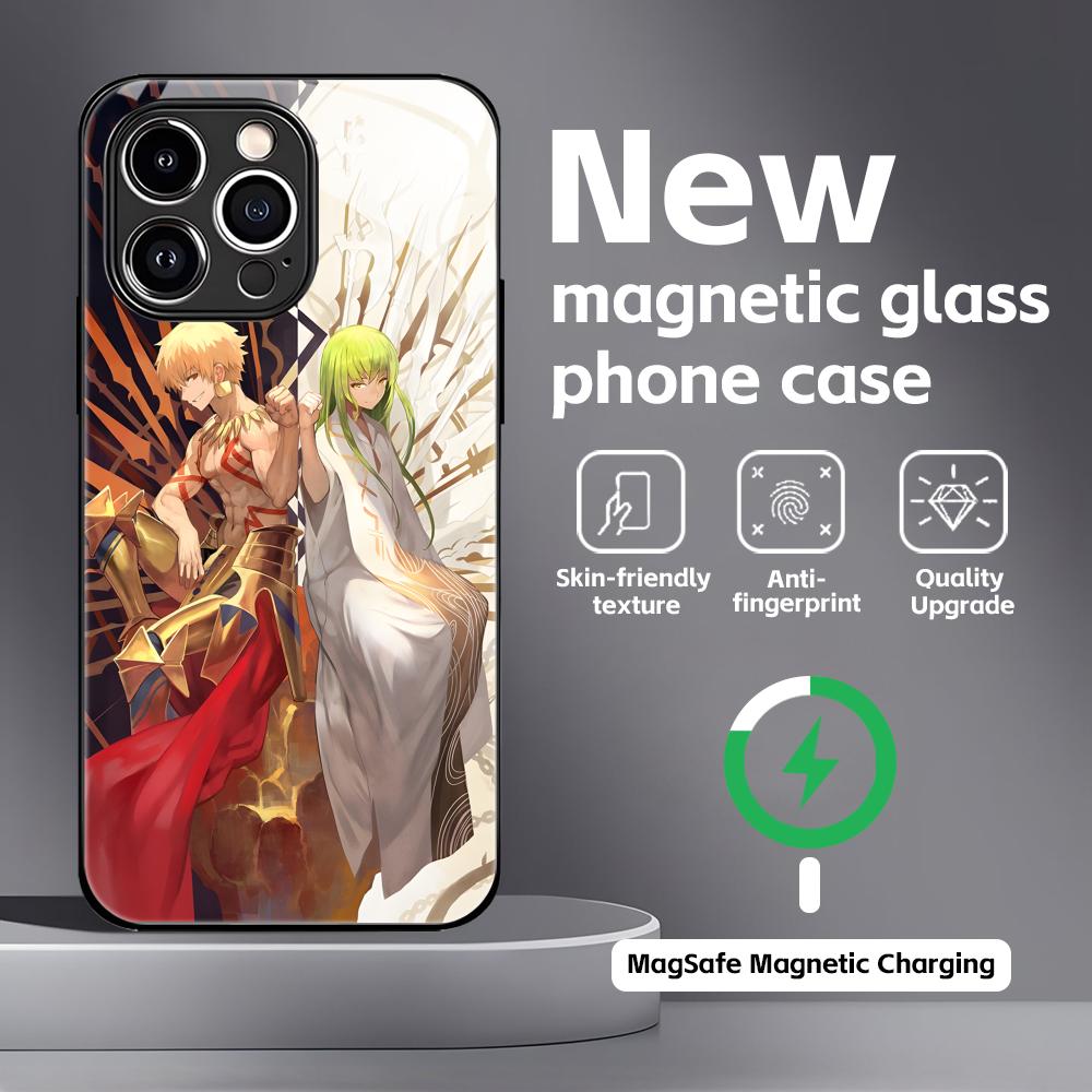 Fate Strange Fake Phone Case For iPhone17 16 15 14 13 12 11 X XR XS 8 Plus Mini Pro Max Glass Magnetic Case