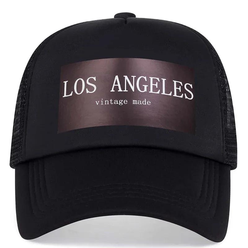 Unisex Los Angeles Print Baseball Netzmützen Frühling Sommer Outdoor Verstellbar Lässige Hüte Papa Hut Sonnenschutzhut