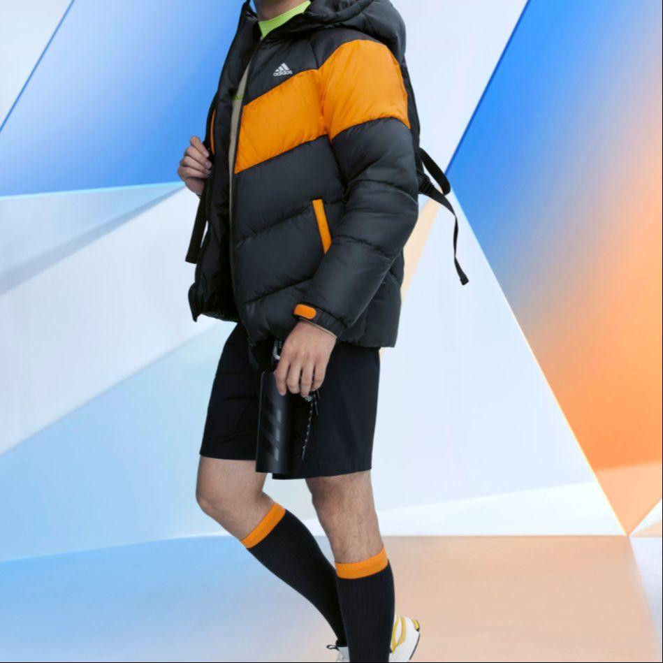 adidas Veste zippée à capuche en duvet Édition Hiver Vêtements d'extérieur pour homme Noir H20786