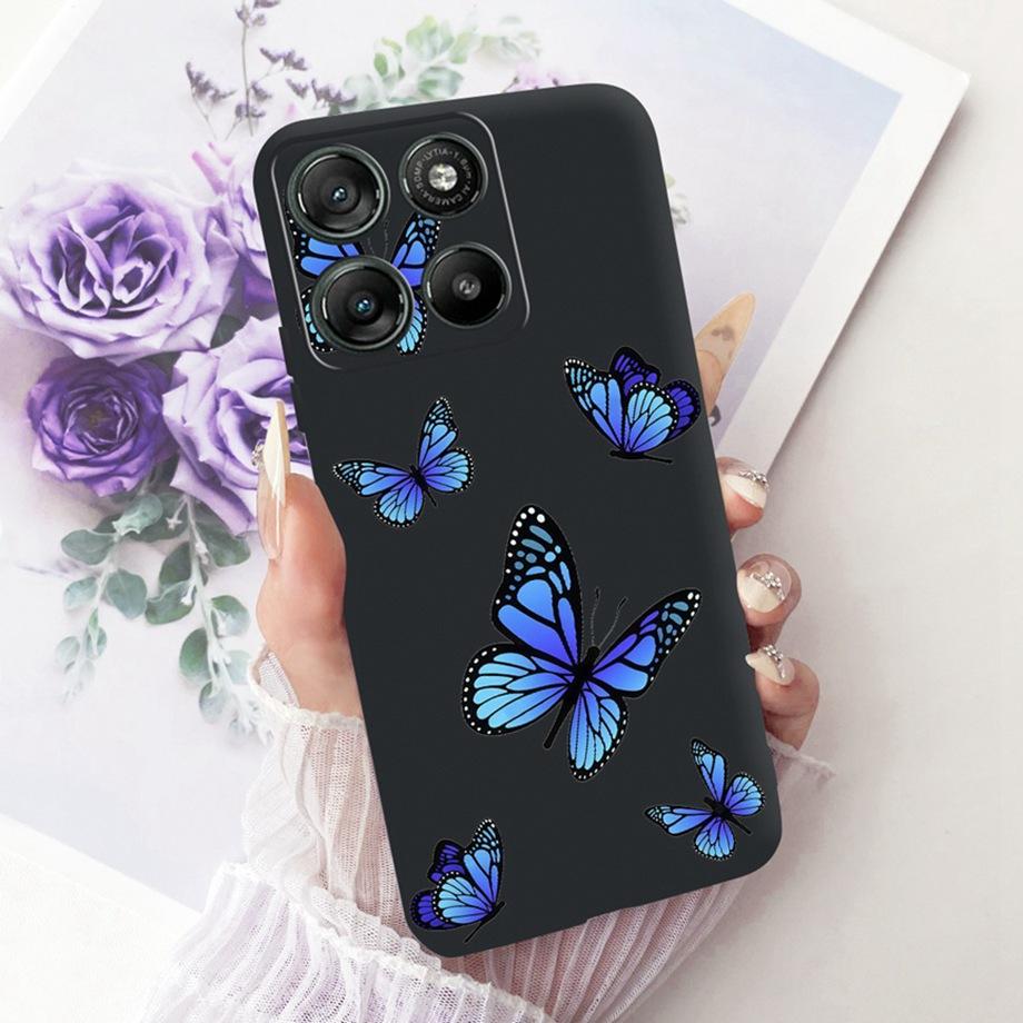 Flower Cartoon Fashion Design Phone Case For Motorola Moto G17 Power G15 Power MotoG17 Funda Soft Black Silicone Back Cover
