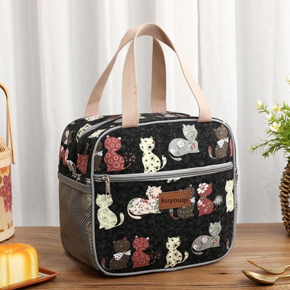 Modische Handtasche Lunchtasche Große Kapazität Thermisch Wasserdicht Isoliertasche Kawaii Niedlich Verdickte Thermoisolierungstasche Damen
