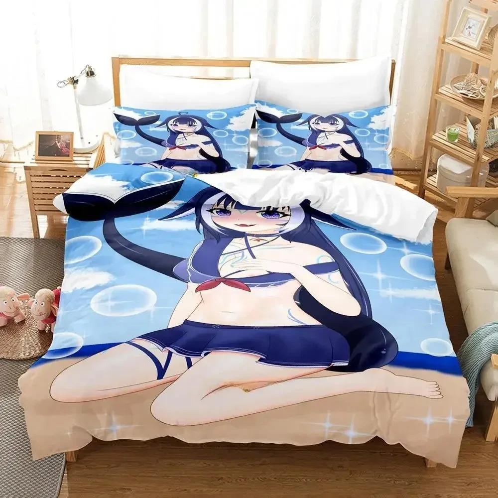 3D Tlač Anime Kawaii Dievčatá Nao Tomori Posteľná Súprava Dvojitá Jednolôžková Kráľovská Prikrývka Prikrývka Obliečka na Vankúš Chlapci Dievčatá Dospelí Spálňa
