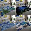 Fürdőszoba Van Gogh művészet absztrakt nagy hullám csillagos ég éjszakai jelenet hálószoba padlószőnyeg modern nappali kanapé szőnyeg nedvszívó szőnyeg