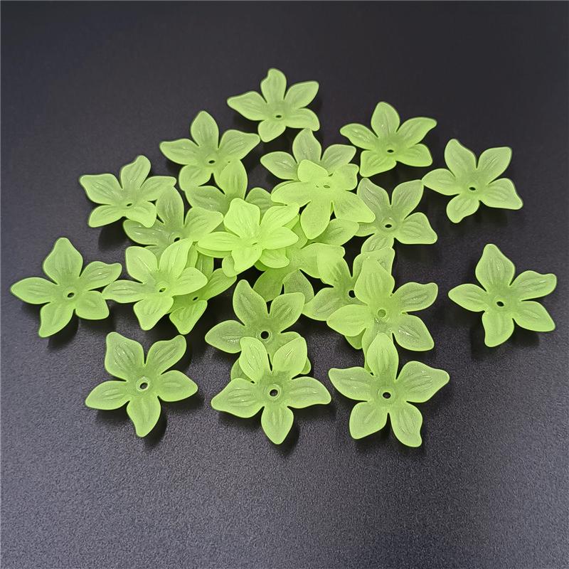Acrylic Matte DIY Hair Accessories Fashion 20pcs Beads for Earrings Jewelry Making Necklaces Bauhinia Flower Holder