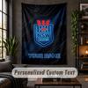 Personalized Wall Tapestry,NSW Blues Logo Custom Text, Soft Fabric Wall Art For Indoor Decoration