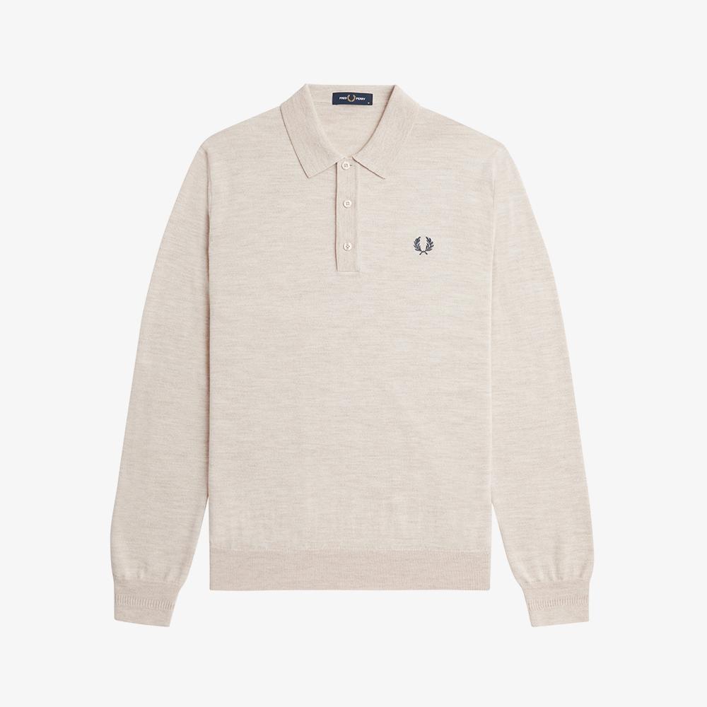 FRED PERRY [Sharp] Long Sleeve Classic Knit Shirt (X23) Afpm2434535-X23
