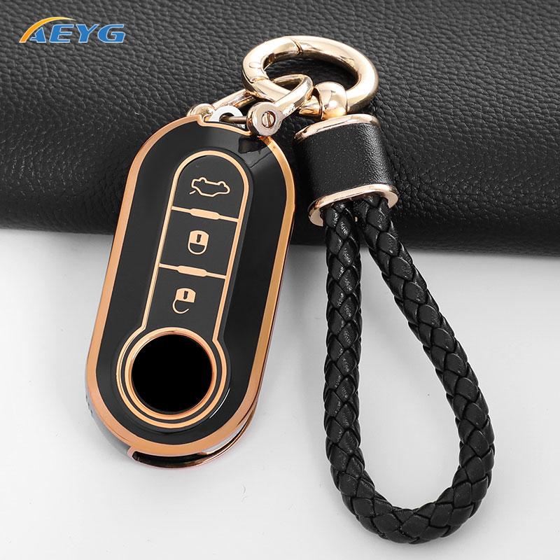 Car Key Case Cover For FIAT 500 Ducato Punto Panda Lancia Musa For Citroen Jumper Peugeot Boxer Accessories