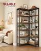 VASAGLE 6 Tier Bookshelf, Convertible Corner Shelf, 9.4 X 40.2 X 69 Inches