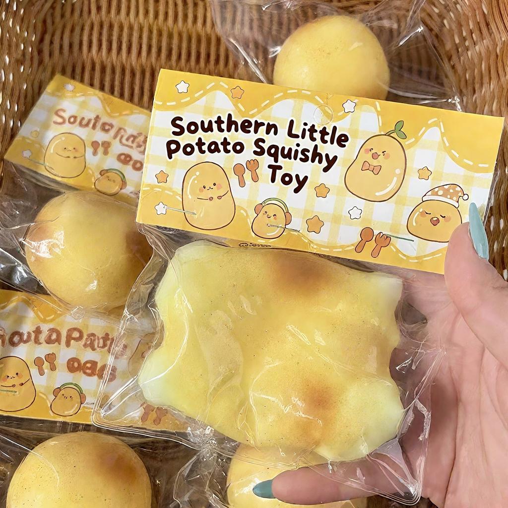 Toys Squishy Food Potato Squeeze Stress Ball Fun Food Squishy Toy Fluid Sensory Slow Rising Fidget Anti-stress Squishies Gift Present