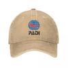 Scuba Driver Padi Washed Baseball Cap Popular Logo Vintage Trucker Hat Summer Unisex-Teens Kpop Design Snapback Cap