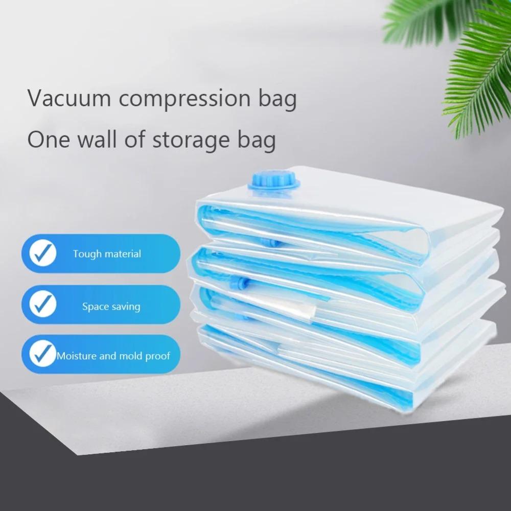 6PC Vacuum Storage Bags Space Saver Bag Travel Rechargable Air Pump Various Seal Bag Pump for Compress Clothe Blanket Luggage