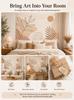Tenture murale harmonieuse Scène de lac de jungle Peau de pêche 2D Imprimé plat Arrière-plan artistique de nature atmosphérique Décor de chambre à coucher