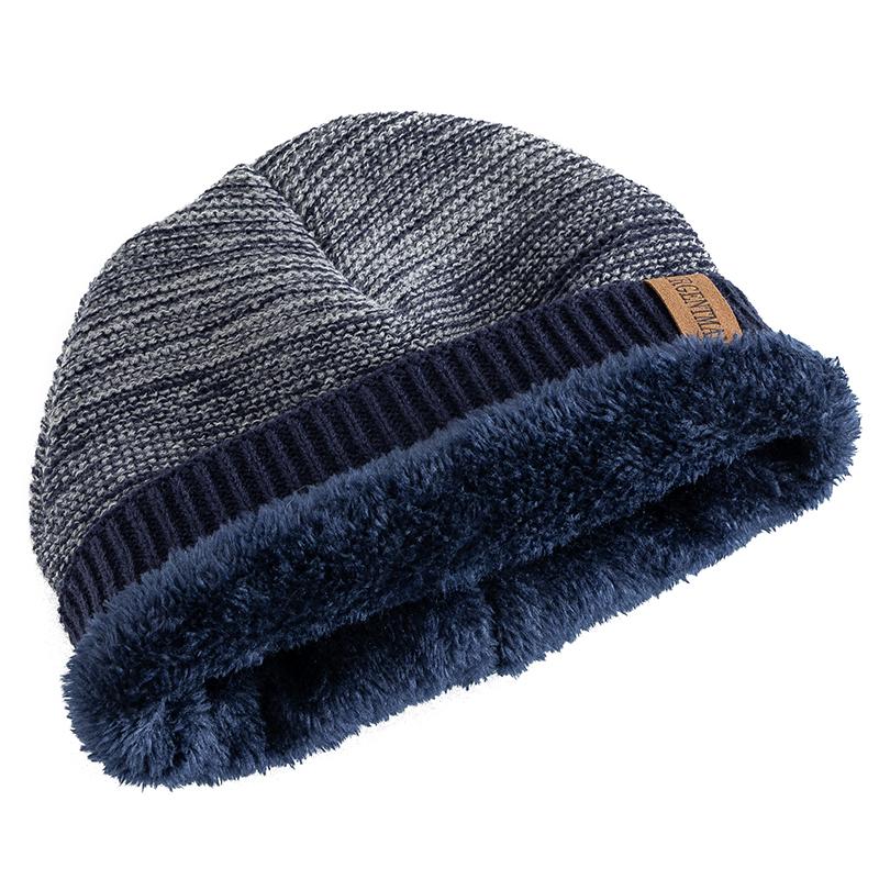 Neue Unisex-Wintermützen Lässige Warme Beanie-Mütze Für Männer Und Frauen Buchstaben-Etikett Winterliche Strickmützen