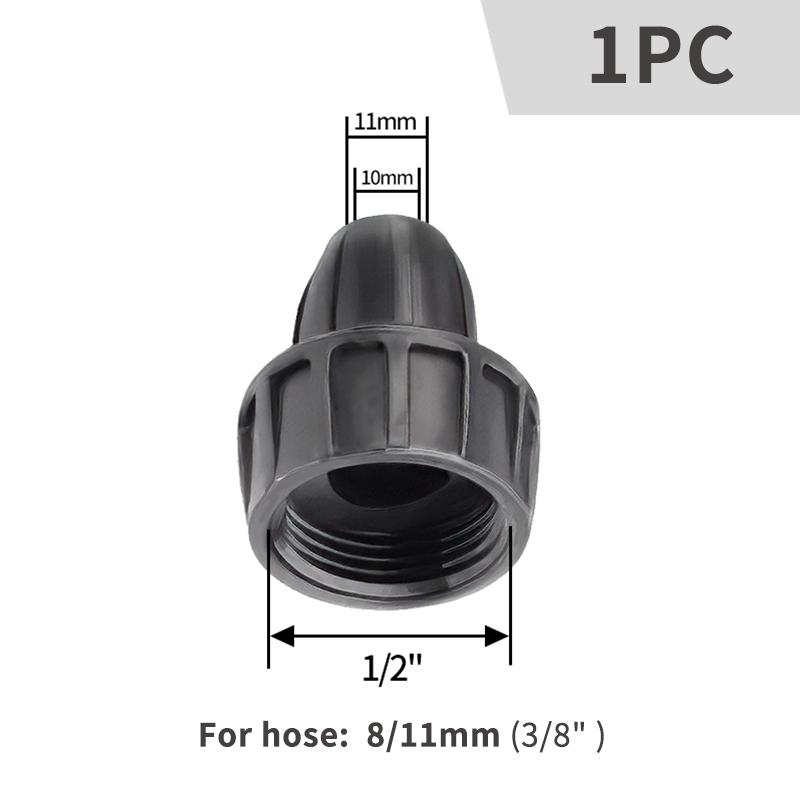 Garden Hose Y Connector 1/2" 3/4" Female Thread 2-Way Tap Adapter Quick Joint Kit With On/Off Valve Water Splitter Accessories Set