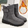 Warm Women's Snow Boots Women's Velcro Waterproof European Size 44 Size Women's Boots Casual Women's Shoes
