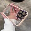 Luxury Shockproof Transparent Phone Case For iPhone 11 12 13 14 15 Pro Max Plus Clear Bumper Cases Cover