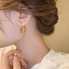 Gold Unique Sequined Fringed Earrings Niche Cold Wind Stud Earrings Light Luxury Earrings Earrings Tide