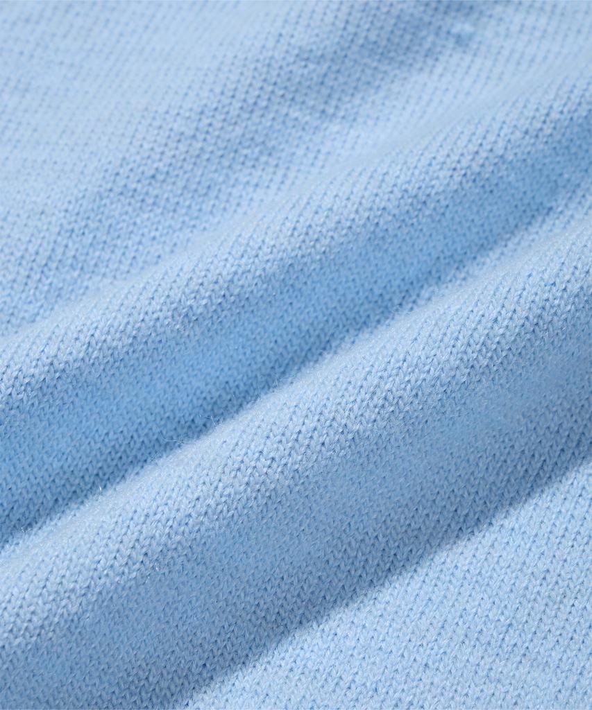 AMFEAST Essential Comfy Long Sleeve Button Polo Knit Blue