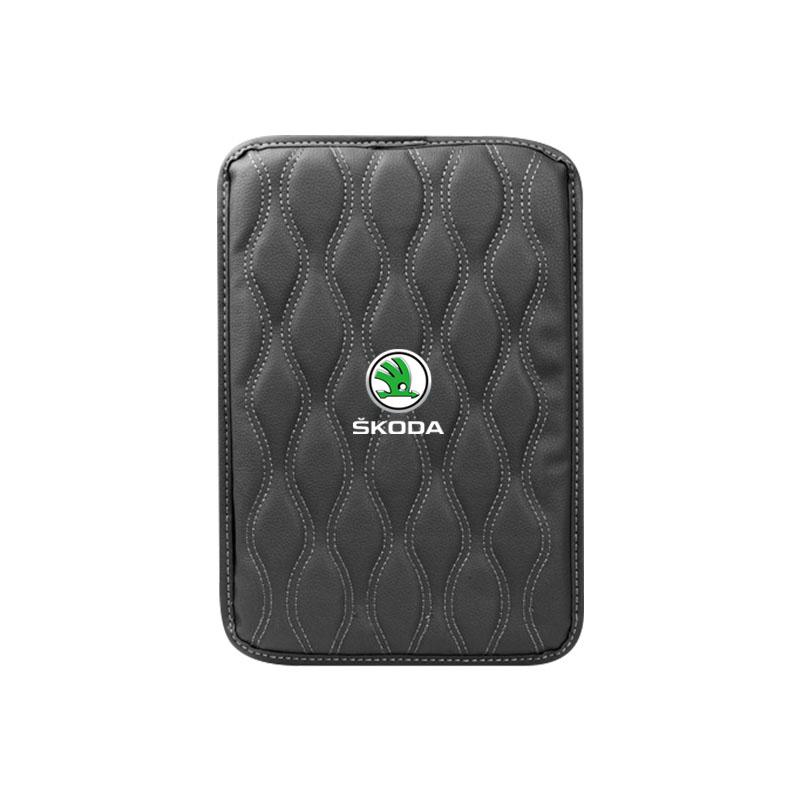 1 Stuks Leer Auto Armsteun Kussens Beschermend Waterdicht Handkussen Voor Skoda Octavia MK2 MK3 2 3 A7 Fabia Karoq Kodiaq Superb Rapid Kamiq