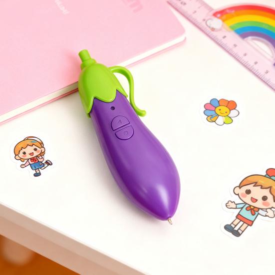 Carrot Recorder Pen Cute Ballpoint with 20s Recording Playback Function Smooth Writing Tool Student Learning Stationery